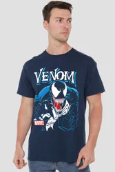 Unisex Venom Antihero T-Shirt in Navy Size: Small - Navy - Size: S