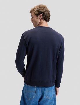 Regular Patch Crew Sweatshirt Midnight Navy Größe L male