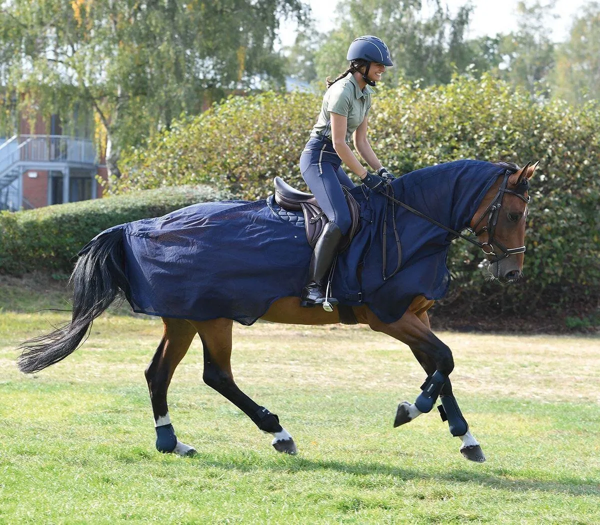 Ausreitdecke FLEXI FLY II, navy 125cm - Busse - FashionsVida