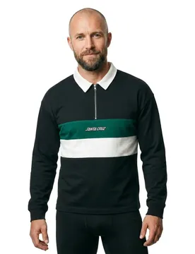 Polo à Manches Longues Crew Zip Huron Black M