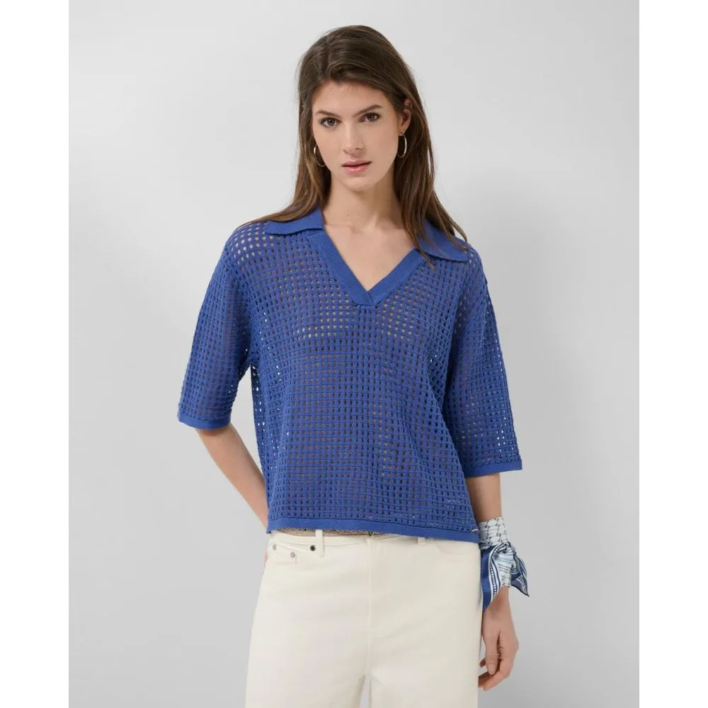 Jersey de mujer polo calado - Roberto Verino - FashionsVida