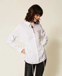 Chemise Myfo en popeline avec rubans