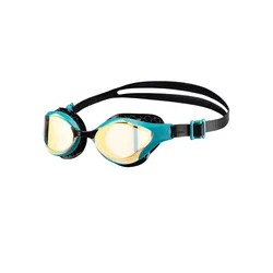 Air-bold Swipe Mirror Swimming Goggles Yellow Copper One Size Men,Women