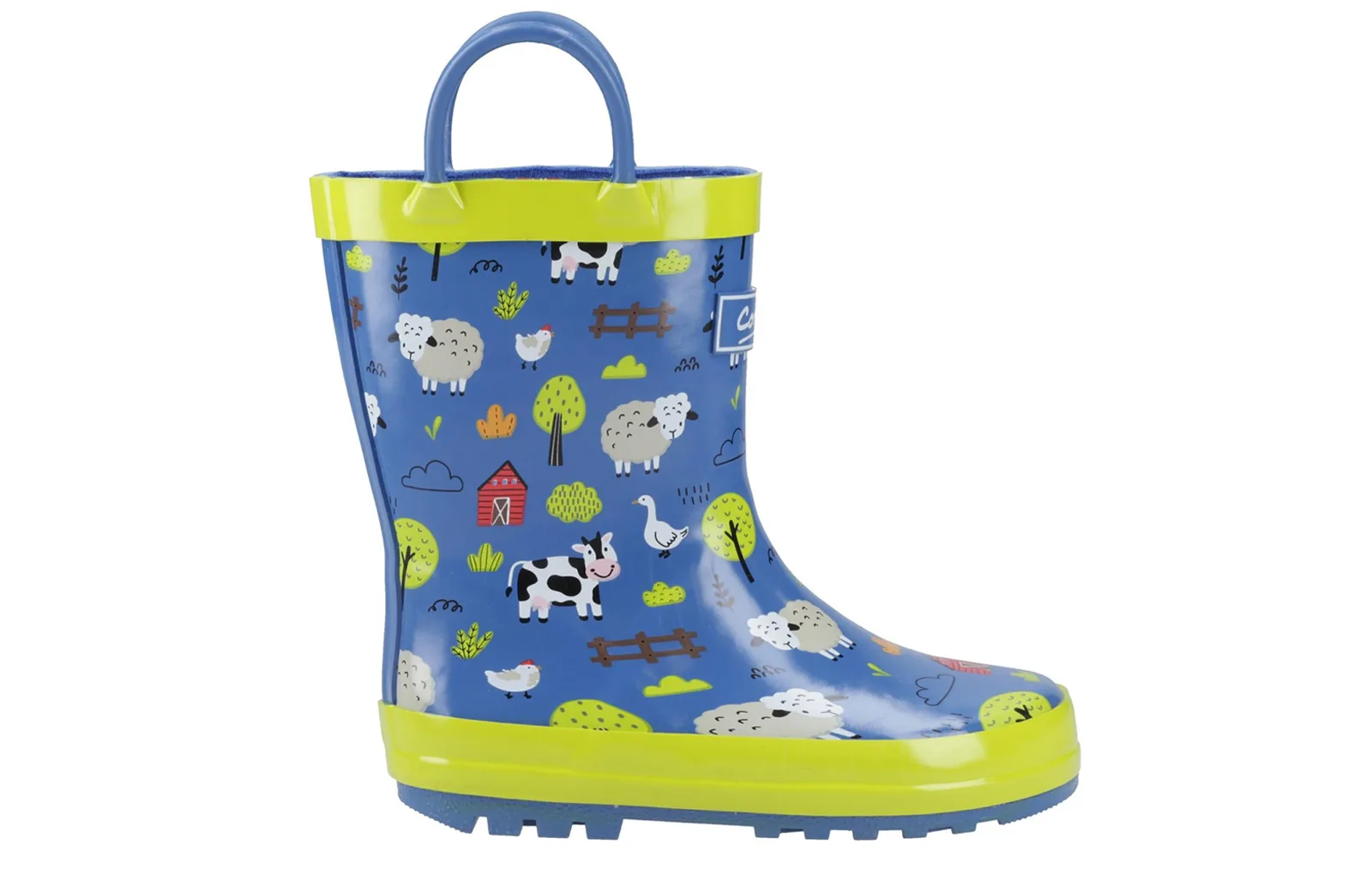 Kids Unisex Puddle Waterproof Pull On Wellington Boots - Multicolour Rubber - Size Uk 5 - Cotswold - FashionsVida