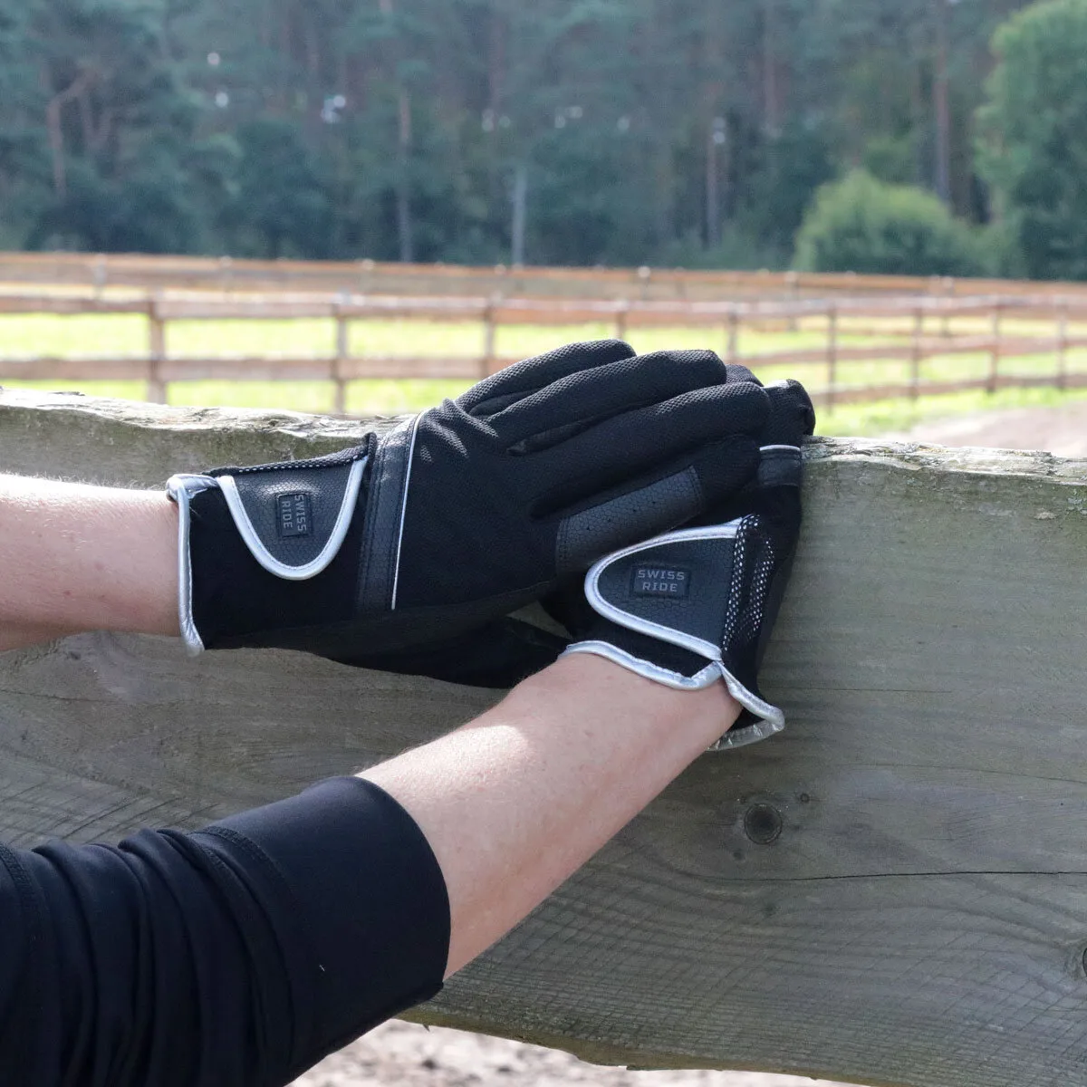 Reithandschuhe AIR MESH - black/black 6 - Swiss Ride - FashionsVida