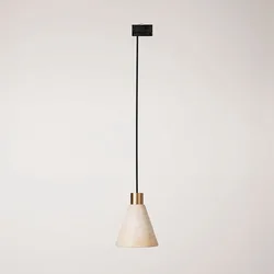 Cables Lampe Suspendue Sans Ampoule Cone Wood Track Stucchi Satin Brass One Size