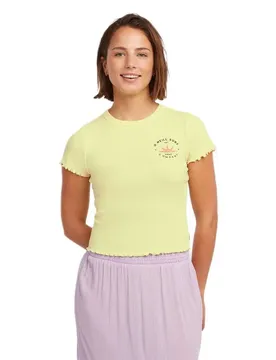 T-shirt à Manches Courtes Rib Rainforest Dew XS