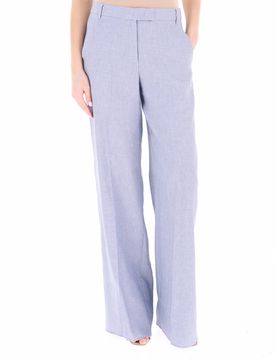 Pantalone wide leg AZZURRO POLVERE 46