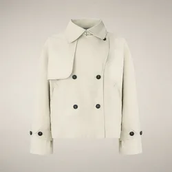 Giubbino impermeabile donna beige
