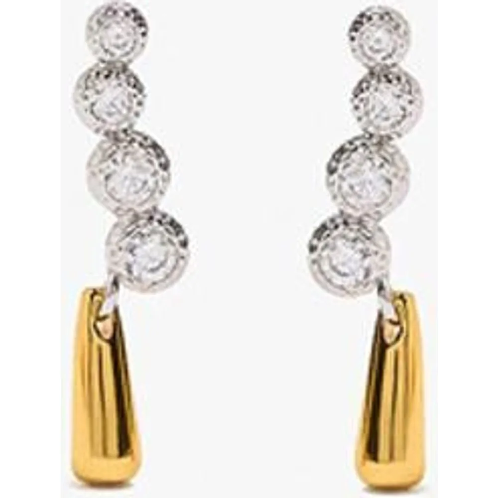 Pendientes con circonitas decorativa y abalorio colgante - Parfois - FashionsVida