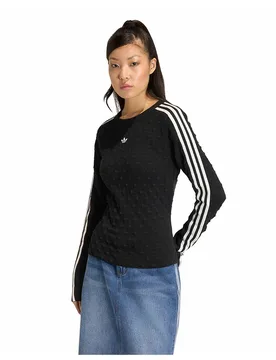 Originals Felpa Slim Solid Spike Knit Black M - Adidas - FashionsVida