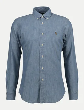 Polo Freizeithemd in Chambray Qualität Blau L - Ralph Lauren - FashionsVida