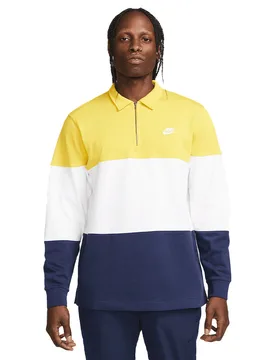 Club Top Longsleeve - Sweatshirt-Crewneck - gelb / weiß / blau - Herren - Size: XL - Nike - FashionsVida