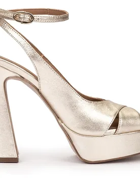 Sandalias de tacón de mujer de piel en color con plataforma - Pedro Miralles - FashionsVida