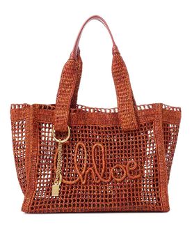 Borsa tote banana estiva East-West in rafia