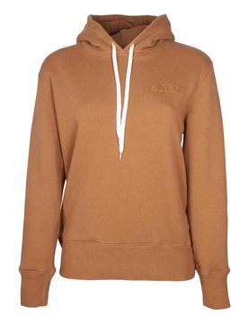 Felpa Hoodie In Cotone Con Cappuccio E Logo