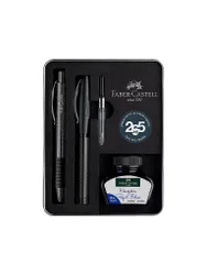 Set Füllhalter Medium und Kugelschreiber Essentio Carbon Black schwarz baby