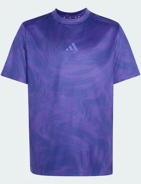 T-SHIRT SPORT ICONS ALL-OVER GRAPHIC 7-8A Pure Purple / Dark Blue / Solar Purple - Adidas - FashionsVida