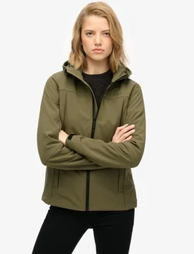Superdry Damen Klassische Trekkerjacke mit Kapuze Green - Größe: 36 - 99.99 - FashionsVida