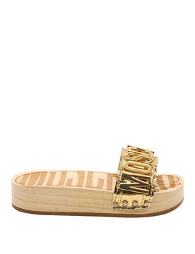 Moschino Zoccolo Logo Metallico
