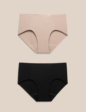 Mutandina Donna in Seta Comoda Traspirante Nero/Albicocca S