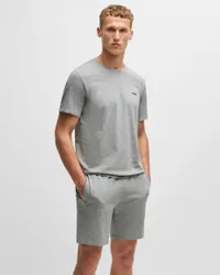 Mens Shorts In Grey Cotton - Size Large