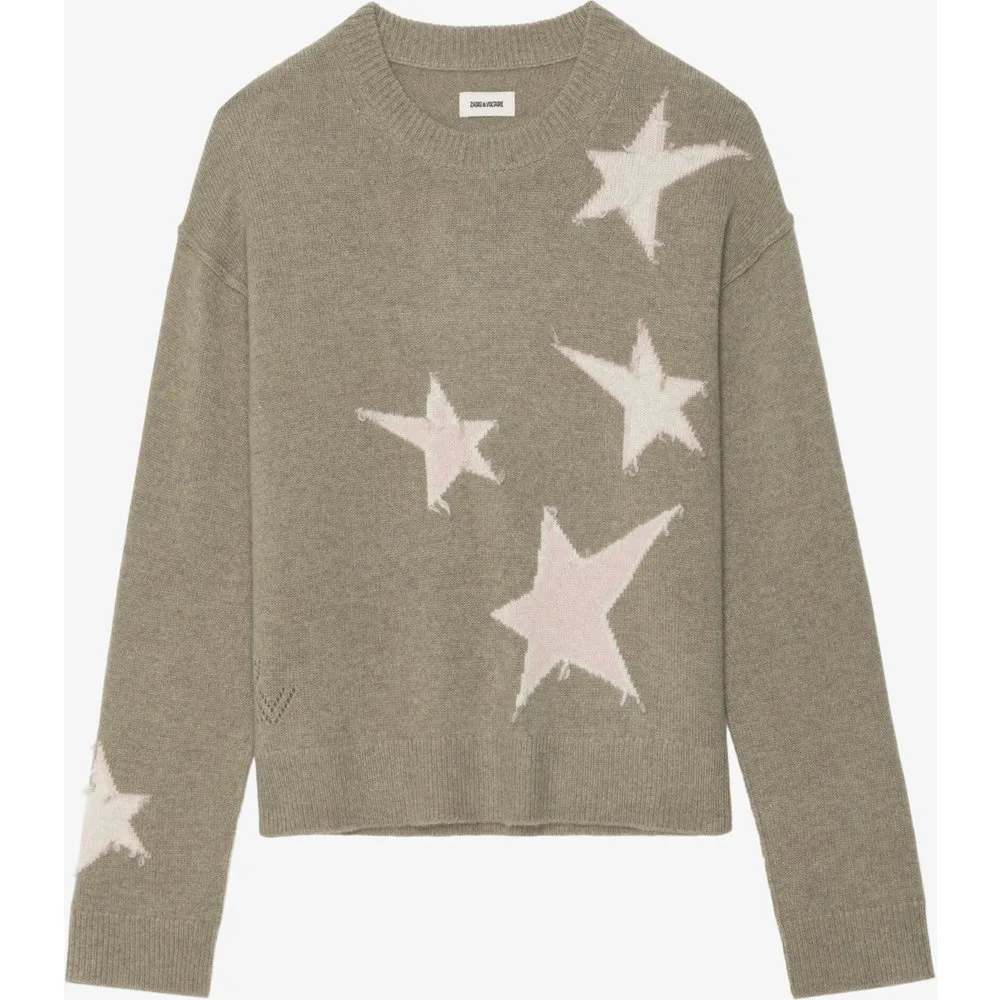 Zadig & Voltaire - Jersey de mujer 100% cachemir de mangas largas cuello redondo - Zadig & Voltaire - FashionsVida