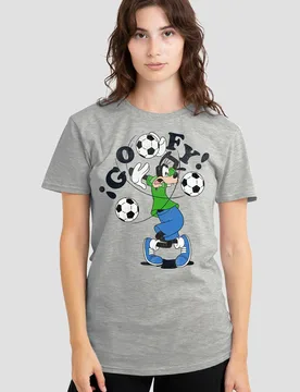Goofy Football Tangle T-Shirt, Athletic Heather - Light Grey - Size: L - Disney - FashionsVida