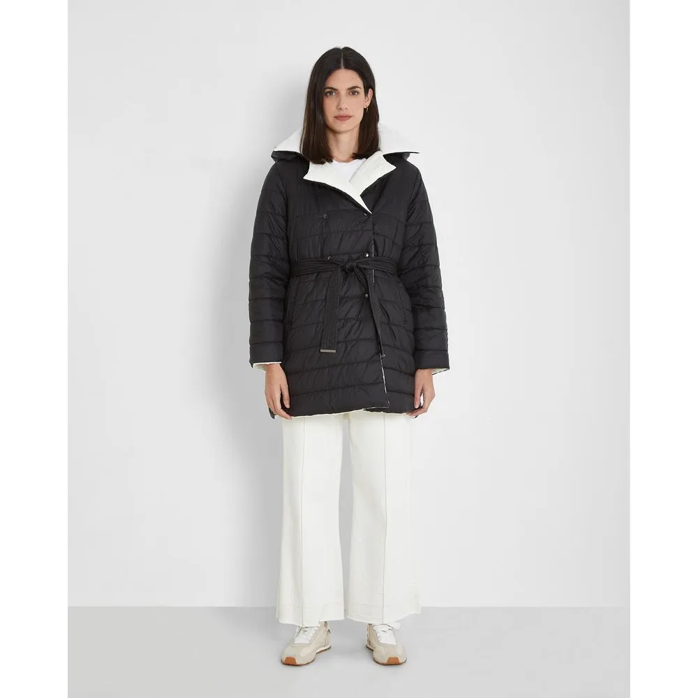 Plumífero de mujer reversible con cinturón - Trucco - FashionsVida