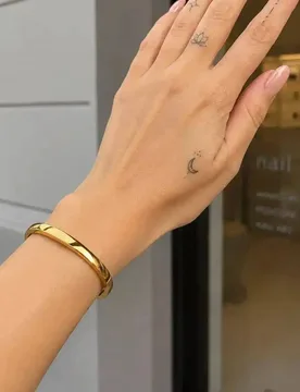 Lacteo Simple Smooth Stainless Steel Bangles Bracelets for Women Trendy 18K Gold Plated Metal Bracelet Jewelry Accessories Gift - Aliexpress - FashionsVida
