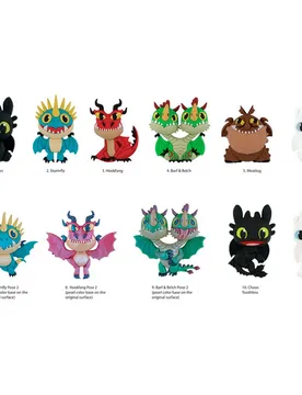 Porte-clés Dragons Series 1 Multicolor One Size unisex