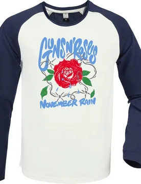 Langarmshirt - Amplified Collection - November Rain - XL bis XXL - für Männer - Größe XL - multicolor - Lizenziertes Merchandise! - Männer - male - Guns N' Roses - FashionsVida