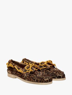 Mocassin Cruise imprimé léopard en cuir