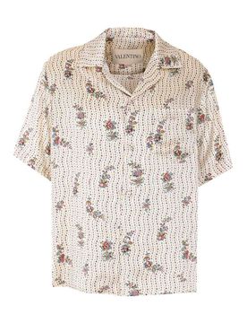 Camicia da bowling con stampa floreale Papier