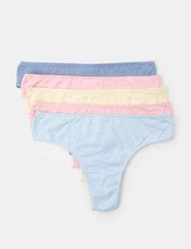 Confezione da 5 paia di slip alla brasiliana - multicolor
