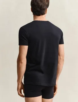 Pack de dos camisetas interiores de manga corta con bordado en el pecho - Gant - FashionsVida
