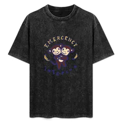 Emergency Intercom Heaven Monkey Collab Graphic Sticker T-Shirt All Match Basic Short Sleeve Top