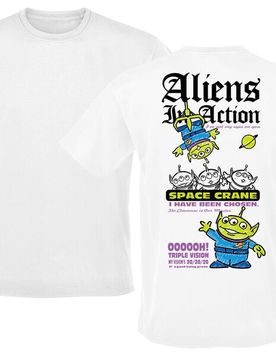 Toy Story - T-Shirt - Aliens in Action - M bis 3XL - für Männer - Größe XXL - weiß - Lizenzierter Fanartikel - Männer - male