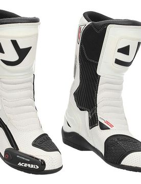 Stivali Moto Racing Corkscrew Pista Bianco taglia 47