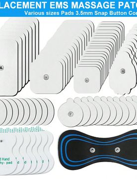 Almohadillas de electrodos autoadhesivas, almohadillas de electrodos reutilizables de alta calidad, repuestos de almohadillas de masaje EMS, adecuadas