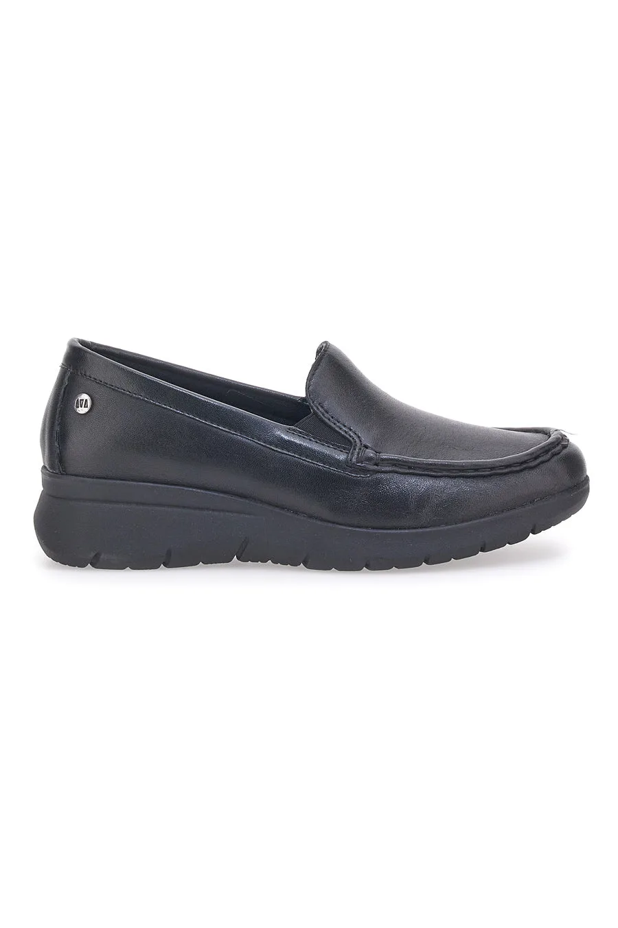 Mocassini Neri Vera Pelle 640066 39 - PRIMA RIGA - FashionsVida