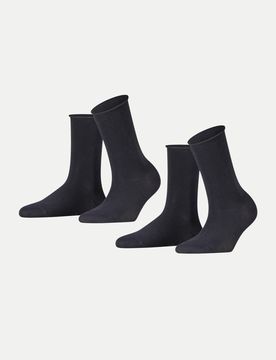 Socken 2er-Pack Happy Schwarz 35-38