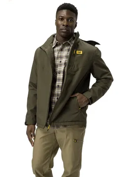 Lightweight Insulated Mens Moss Puffer Jacket - Green - Size Medium - Caterpillar - FashionsVida