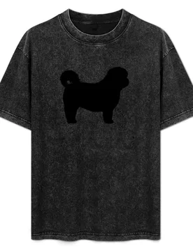 Black Shih Tzu Dog Silhouette(s) T-Shirt Breathable Mesh Panel T-Shirt - Aliexpress - FashionsVida
