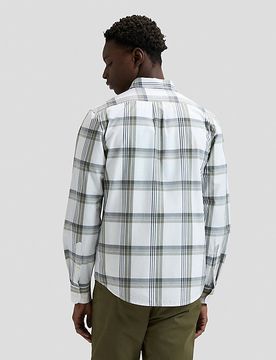 Regular Lightweight Button Down Shirt Lichen Navy Plaid Größe M male