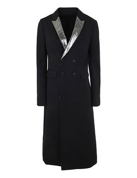 Cappotto doppiopetto smoking in gabardine