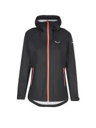 Chaqueta de senderismo para mujer Puez (Aqua 3) PTX con capucha negro 46