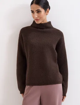 Women's Zoe Sweater in Dark Brown Size: Small - Dark Brown - Size: S - Phase Eight - FashionsVida