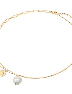 Valero Pearls Cadena oro / blanco
