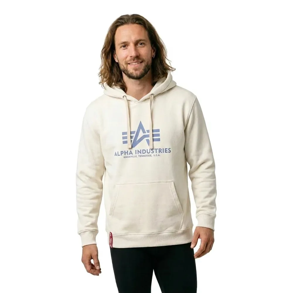 Industries Sweat à Capuche Basic Vintage White L - ALPHA - FashionsVida